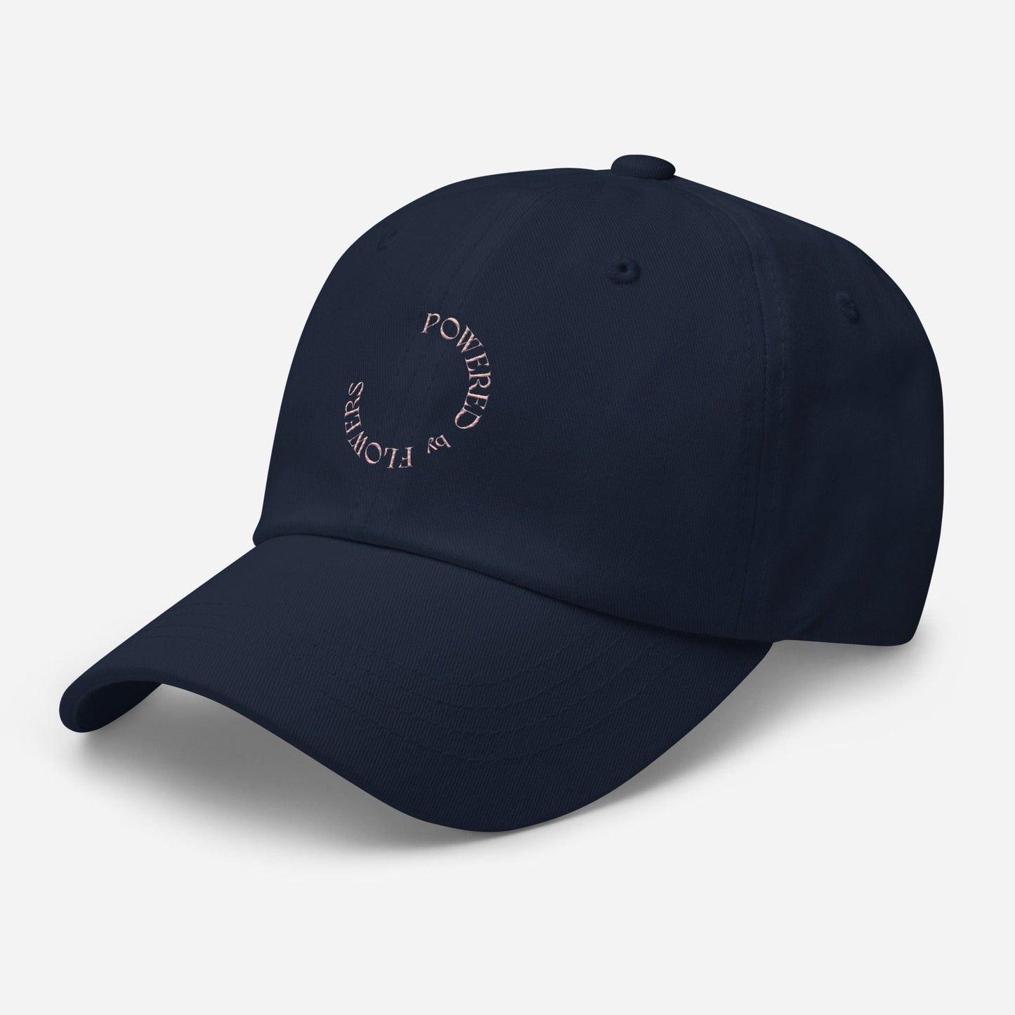 Powered by Flowers Hat - Pink Lettering