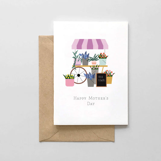Mother's Day Flower Cart Card | Forever Florals by East Olivia | Dried Flower Arrangements