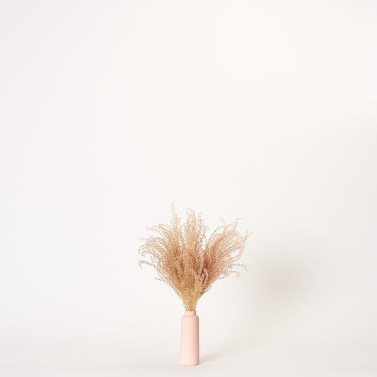 Natural Pampas - Small | Pink Porcelain Vase | Forever Florals by East Olivia | Dried Flower Arrangements