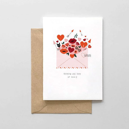 Sending Lots of Love Card (VDay) - Forever Florals by East Olivia - Dried Flower Arrangements