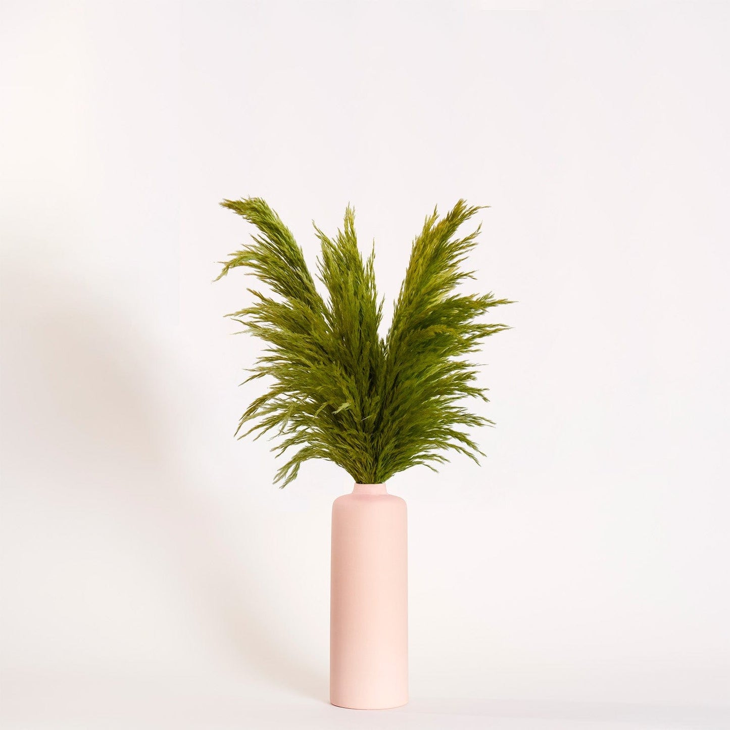 Green Pampas - Large | Pink Porcelain Vase
