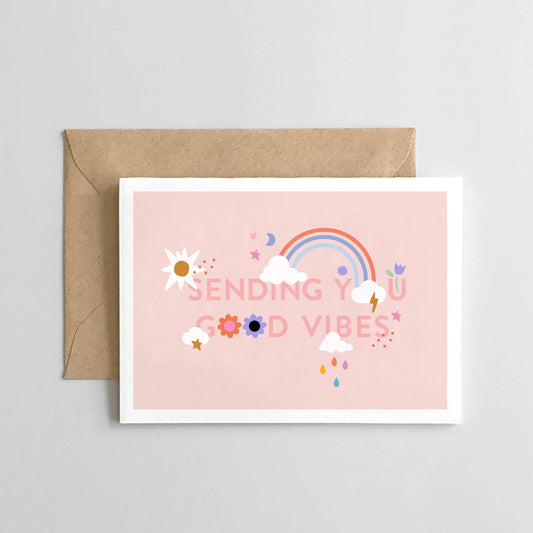Sending Good Vibes Card - Forever Florals by East Olivia - Dried Flower Arrangements