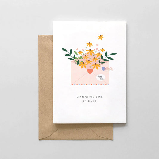 Sending Lots of Love Card - Forever Florals by East Olivia - Dried Flower Arrangements