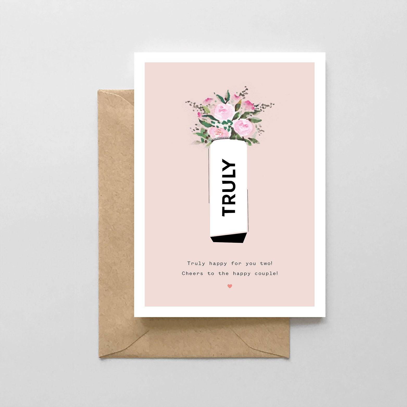 Truly Happy For You Two Card - Forever Florals by East Olivia - Dried Flower Arrangements